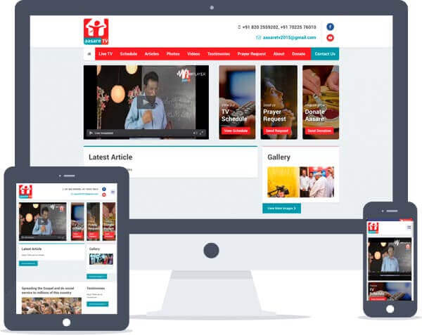 Aasare TV - Responsive Website Design, Web Development