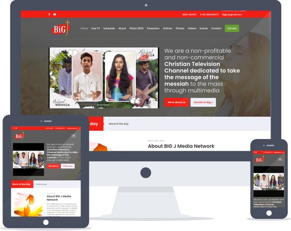 Big J TV - Responsive Web Application Development