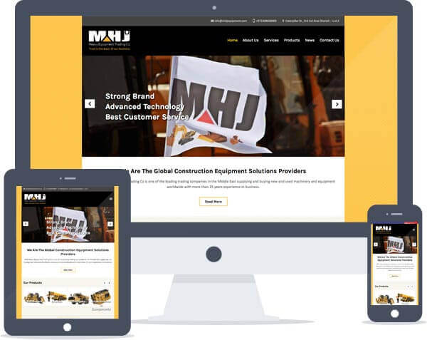 MHJ Equipment - Responsive Website Design, Web Development