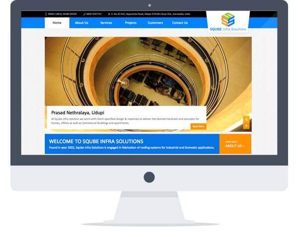 Sqube Infra Solutions - Website Design