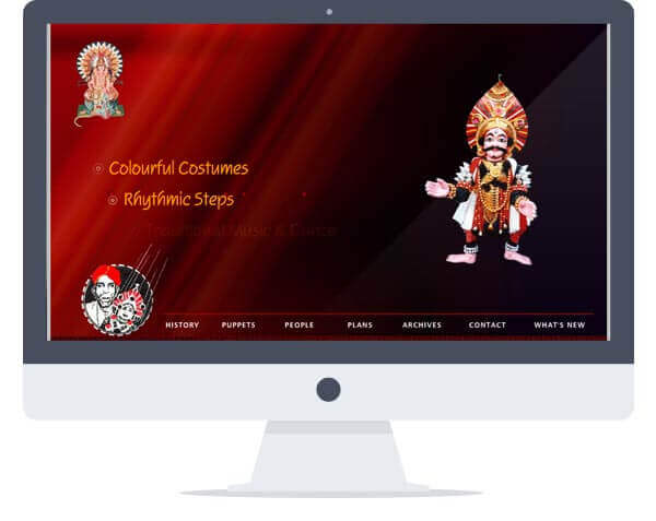 Yakshagana Puppets - Website Design